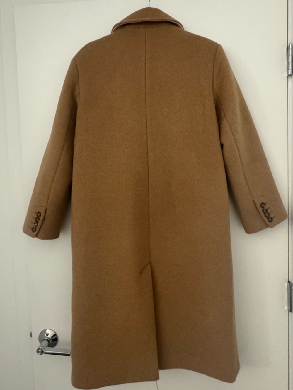 Abercrombie & Fitch Camel Wool-Blend Pea Coat - Picture 2 of 3